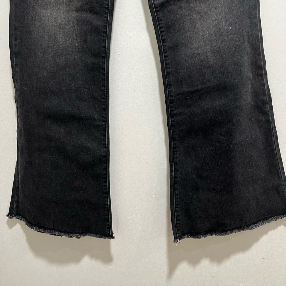 High Noon Black Women's Bell Bottom Jeans Elastic Waist - Picture 6 of 7